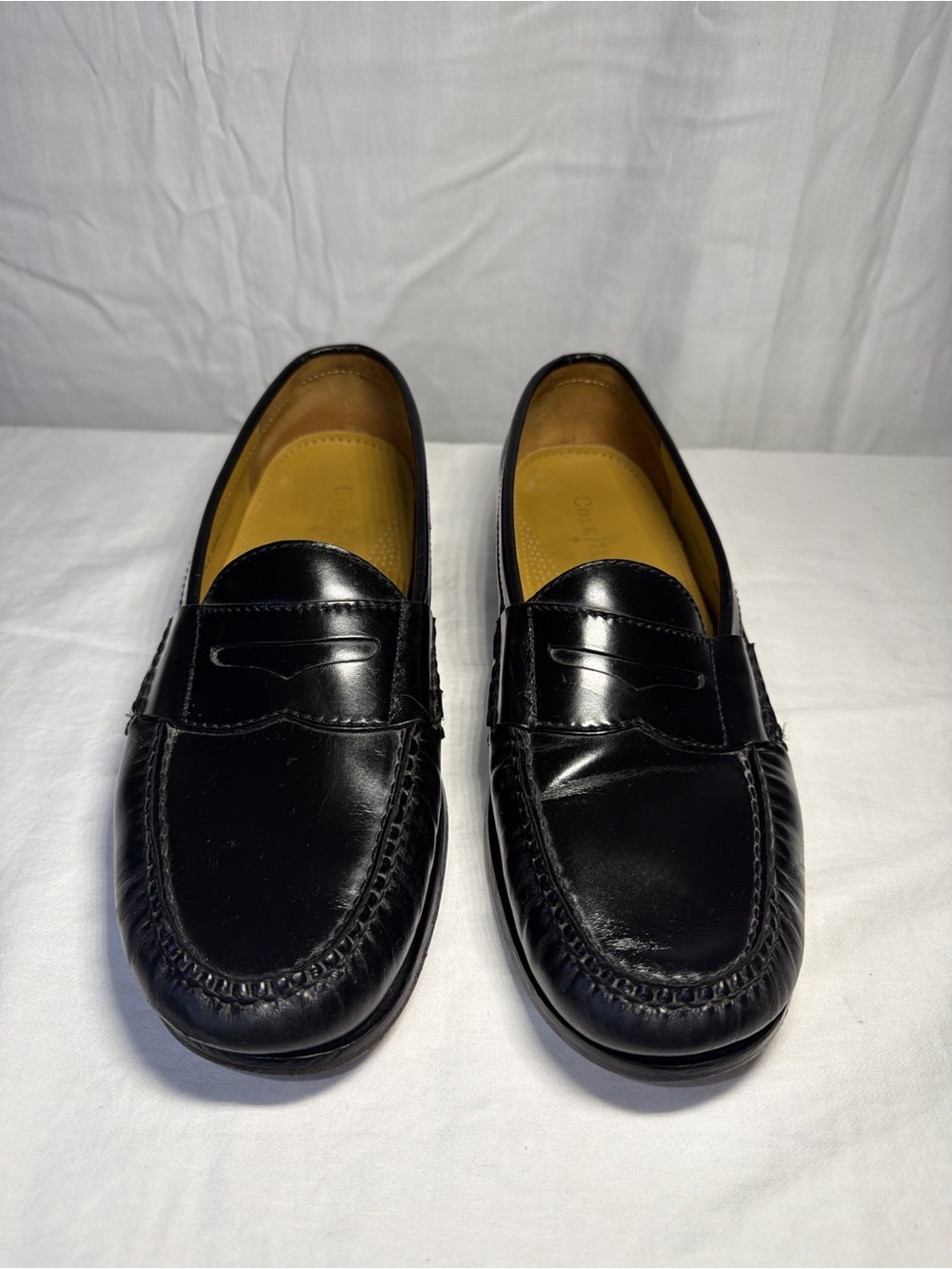 Cole Haan Black Leather Penny Loafers for Men